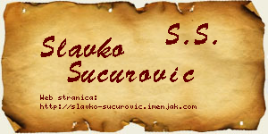 Slavko Šućurović vizit kartica